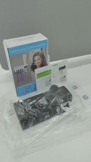 Intelligent wall-mounted toothbrush holder