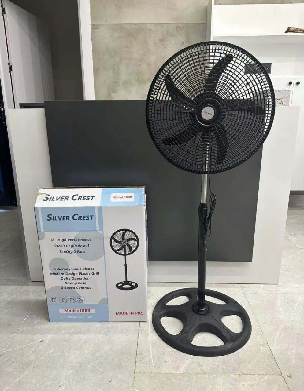 ‎Silver Crest Durable 18-Inch Electric Floor Fan