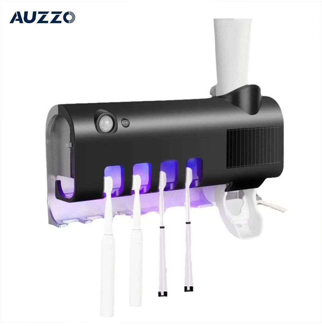 Intelligent wall-mounted toothbrush holder