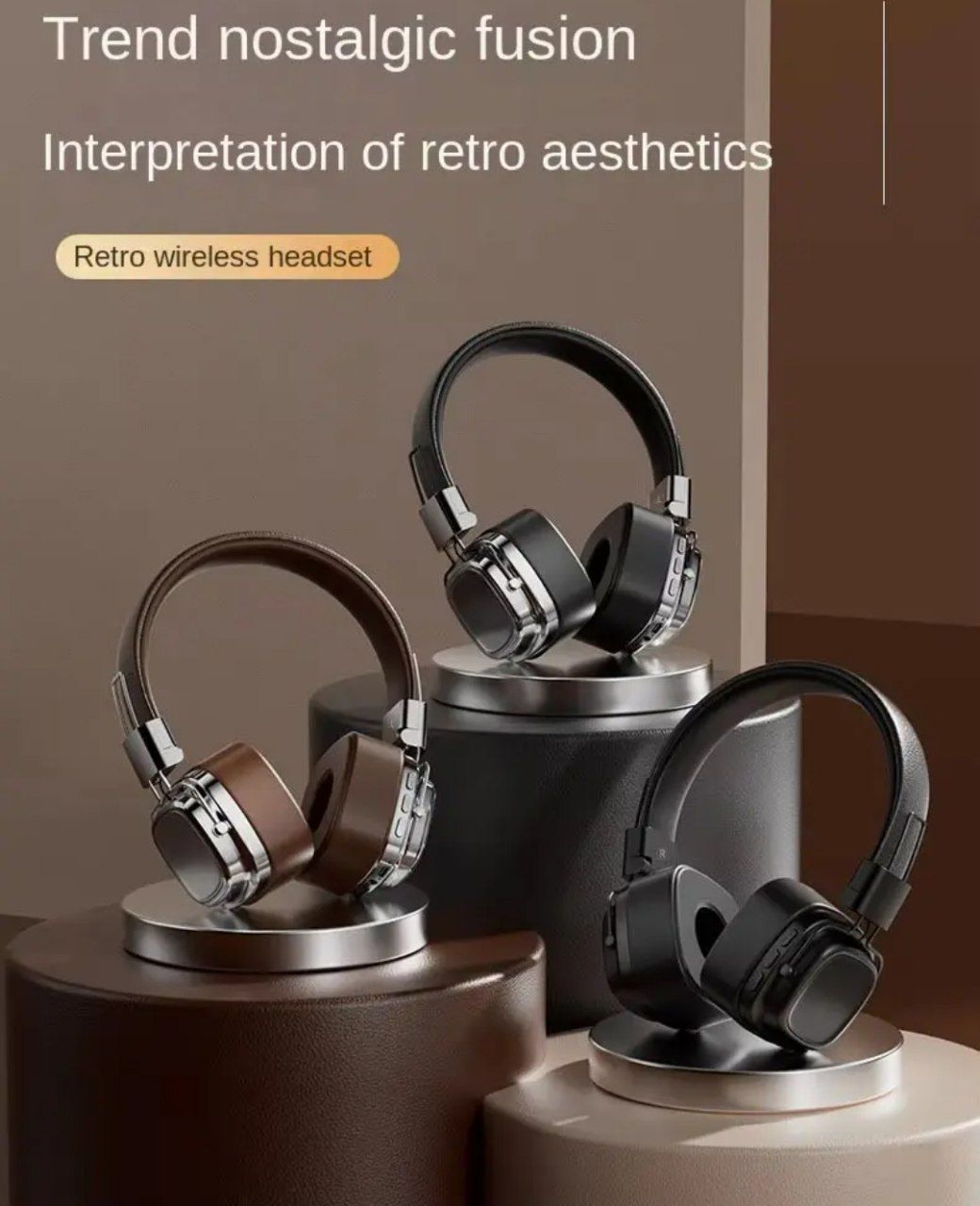 ‎Premium Wireless Retro DJ Studio Stereo delivering deep bass and clear sound for an immersive music experience