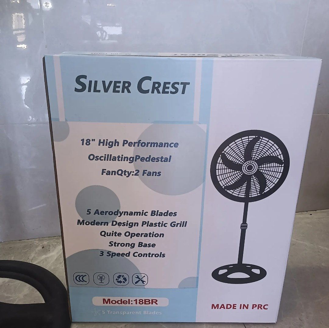 ‎Silver Crest Durable 18-Inch Electric Floor Fan
