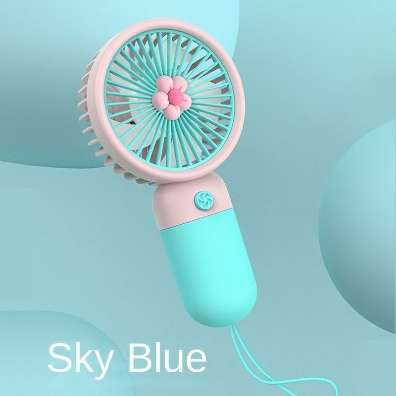 Cute Cartoon Mini USB Fan – handheld, lightweight, and ultra-quiet, designed
